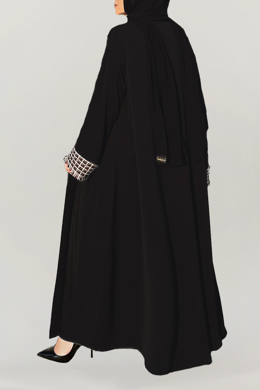 Premium Detailed Black Abaya