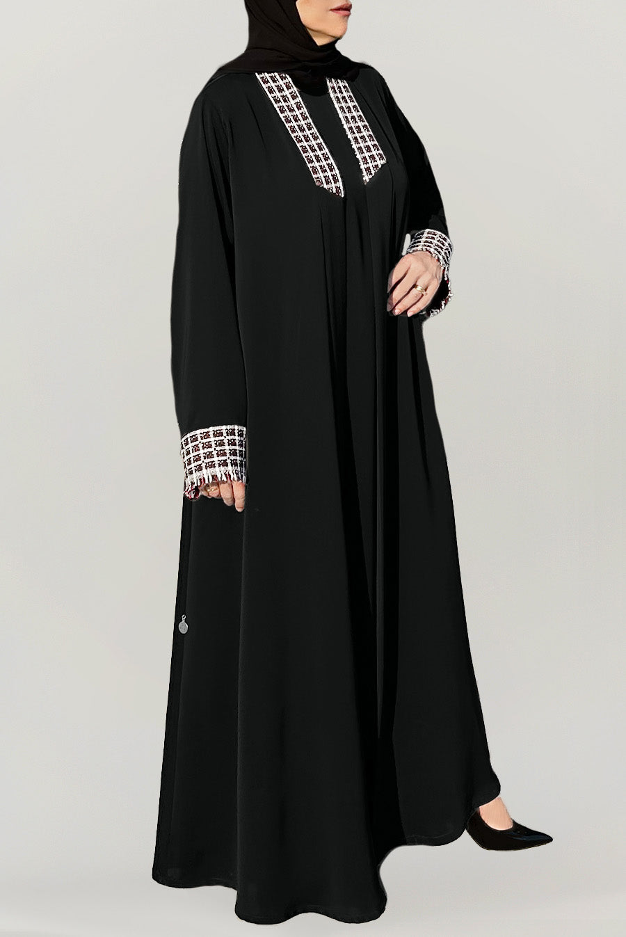 Premium Detailed Black Abaya