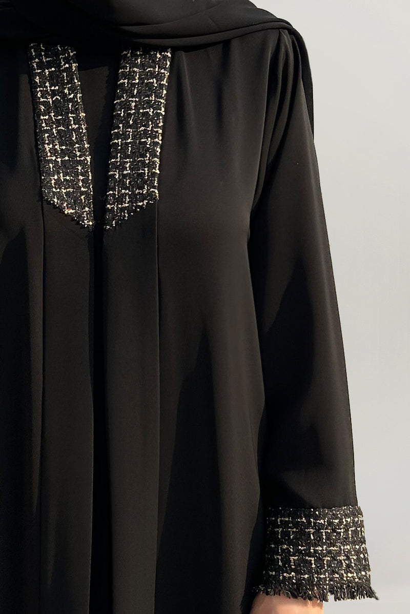 Classic Detailed Black Abaya