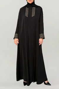 Classic Detailed Black Abaya