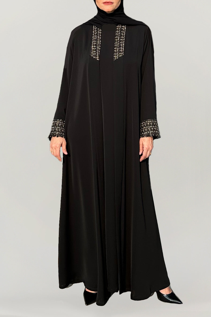 Classic Detailed Black Abaya
