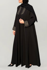 Classic Detailed Black Abaya