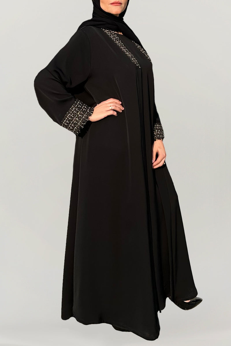 Classic Detailed Black Abaya