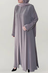 Pinkish Grey Colored Abaya
