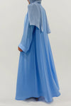 Textured Sky Blue Colored Abaya
