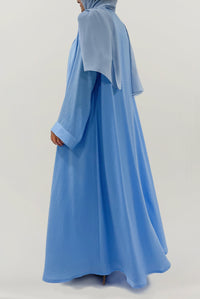 Textured Sky Blue Colored Abaya