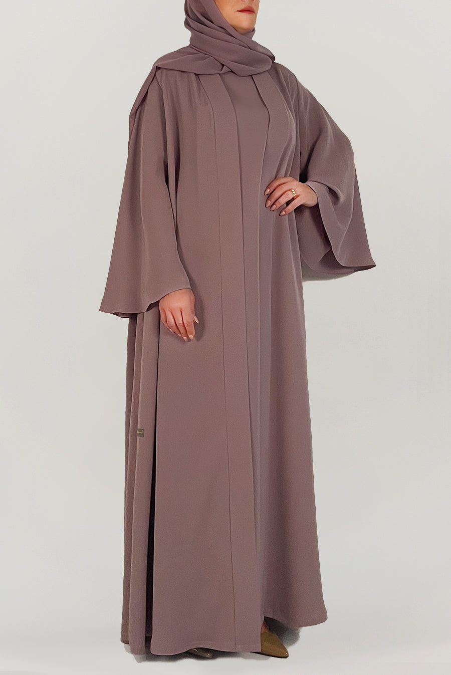 Simple Nude Pink Colored Abaya