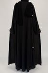 Stylish Black Abaya - thowby - best dubai abaya online