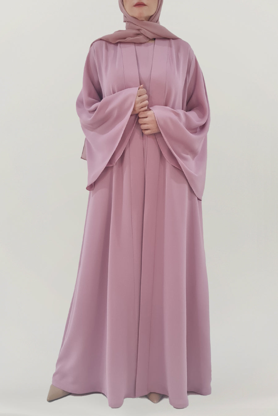 Joyful Flowy Pink Colored Abaya