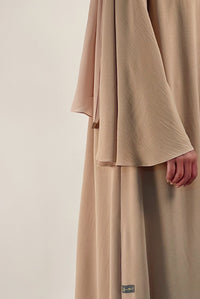 Flowy Sandy Beige Colored Abaya