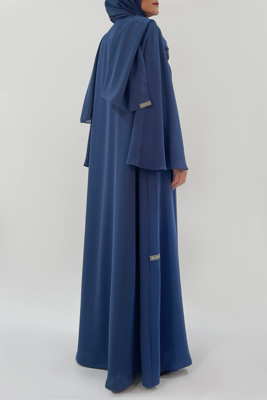 Chic Flowy Blue Colored Abaya
