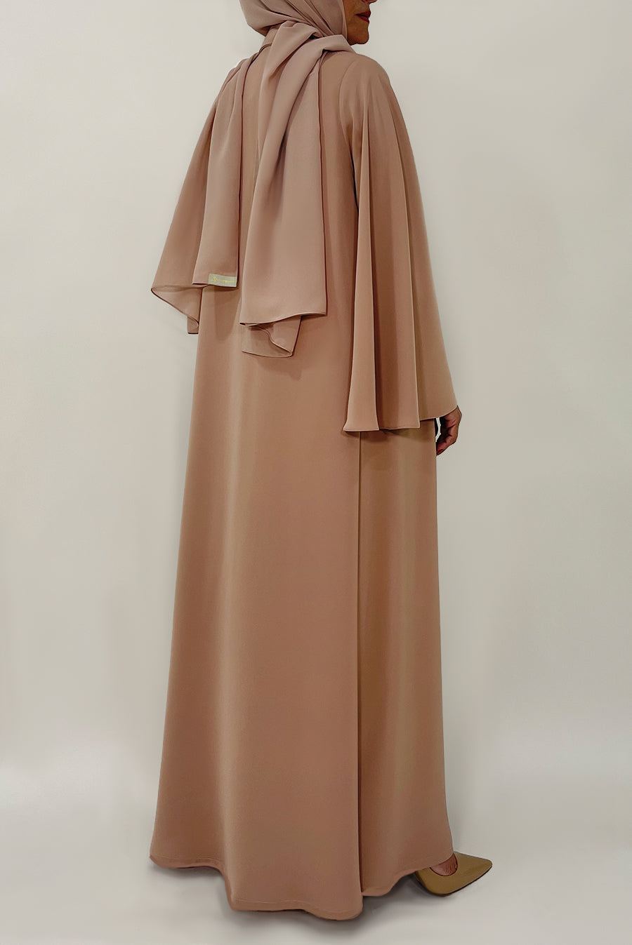 Modest Plain Peach Colored Abaya