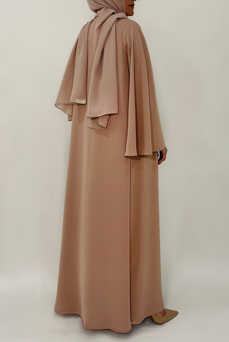 Modest Plain Peach Colored Abaya