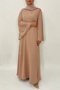 Modest Plain Peach Colored Abaya