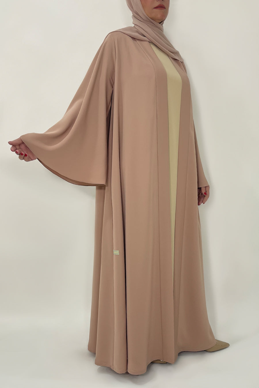 Modest Plain Peach Colored Abaya