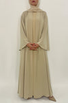 Elegant Classy Beige Colored Abaya