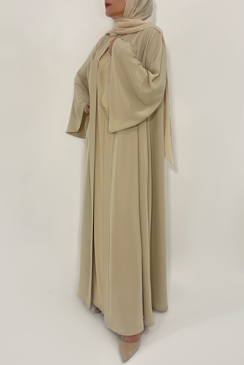 Elegant Classy Beige Colored Abaya
