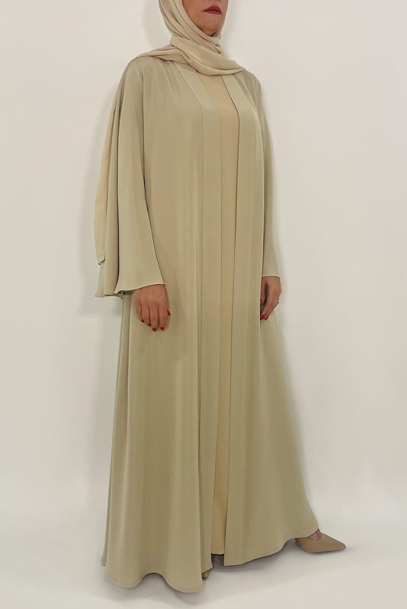 Elegant Classy Beige Colored Abaya
