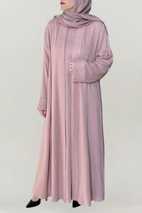 Lovely Pink Linen Abaya