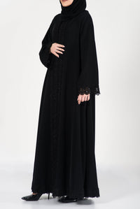 Black Lace abaya - thowby - dubai online abaya shops