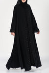 Black Lace abaya - thowby - dubai online abaya shops