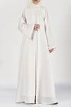 white elegant abaya - thowby - beautiful dubai abayas