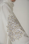 thowby - White Abaya Embroidery - Dubai online abaya shops