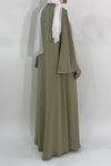 light olive green abaya - thowby - abaya dubai online