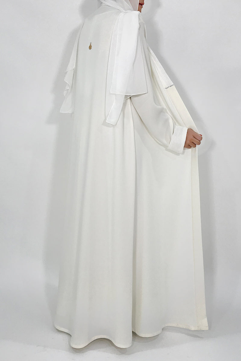 White Wedding Premium Abaya - thowby - Dubai Branded Online Abaya Shops