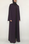 purple abaya - left side thowby - abaya online dubai - Flared abaya