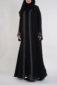 Black sequins abaya - thowby - dubai online abaya shops