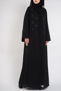 luxury branded black abayas - thowby - designer dubai abayas