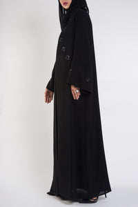 Black umbrella abaya - thowby - black sequined abaya dubai