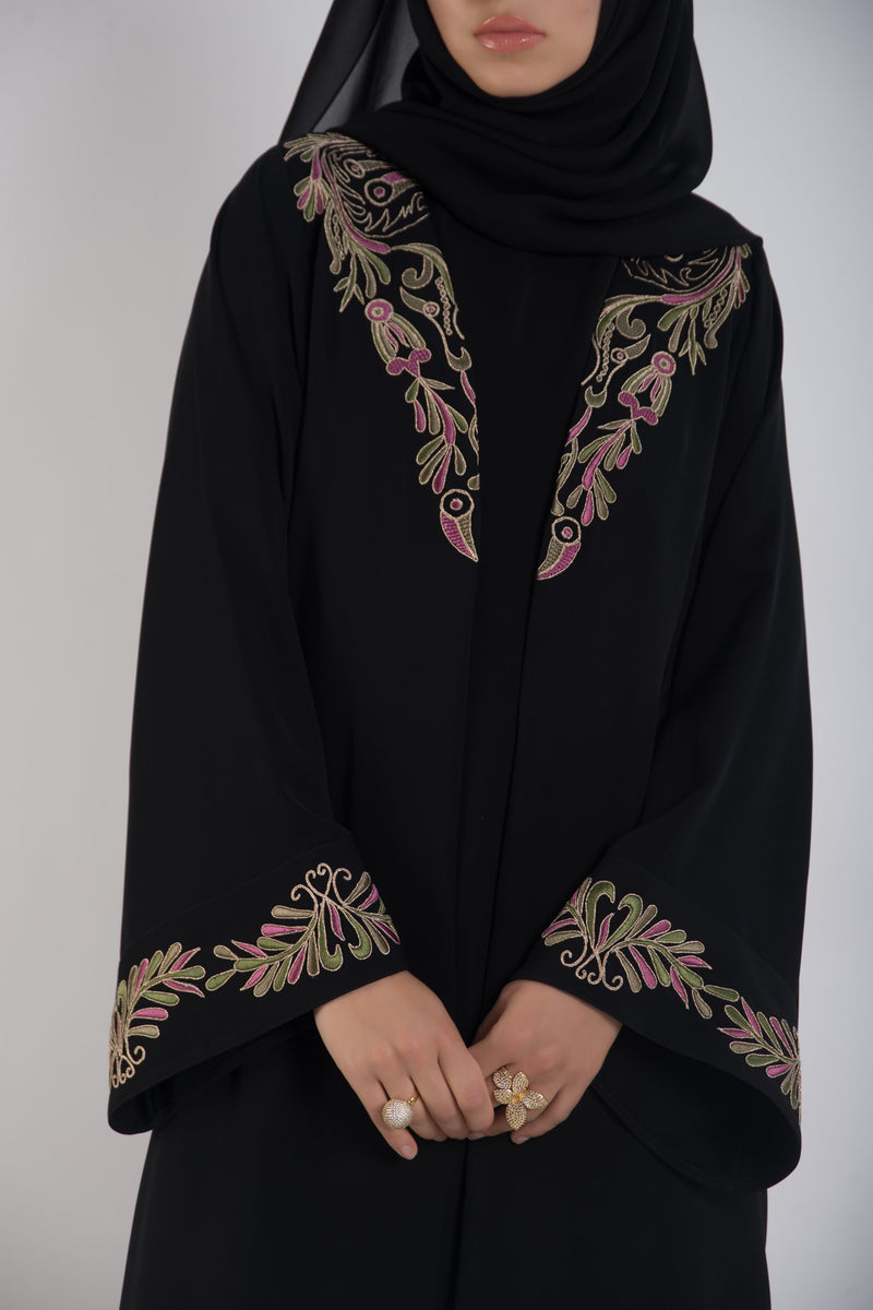 collar embroidery - thowby - dubai online abaya shops