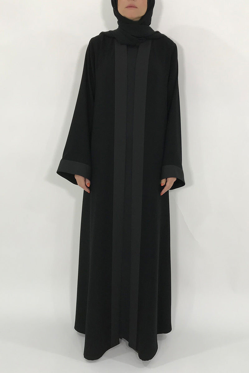 Classic Black Abaya - thowby - Classy Black Abaya Designs