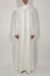 White Classy Abaya - thowby - dubai abayas