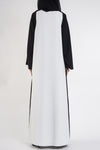 Black and white abaya - thowby - dubai branded abaya 