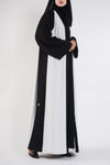 Black and white abaya - thowby - dubai branded abaya 