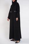 royal black abaya - thowby - branded luxury abayas in dubai