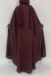 maroon plain abaya - thowby - classy elegant dubai abayas