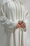 White Festive Abayas - thowby - dubai designer abaya