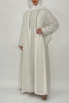 White Festive Abayas - thowby - dubai designer abaya