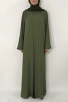 Tayba Abaya - dark olive abaya - thowby - Dubai abaya online worldwide shipping