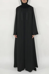 Simple Black Classic Abaya - thowby - dubai black abaya