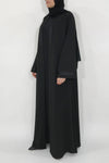 Simple Black Classic Abaya - thowby - dubai black abaya