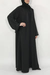 Simple Black Classic Abaya - thowby - dubai black abaya